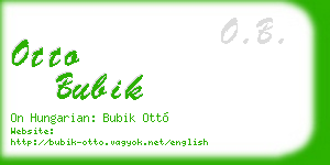 otto bubik business card