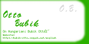 otto bubik business card